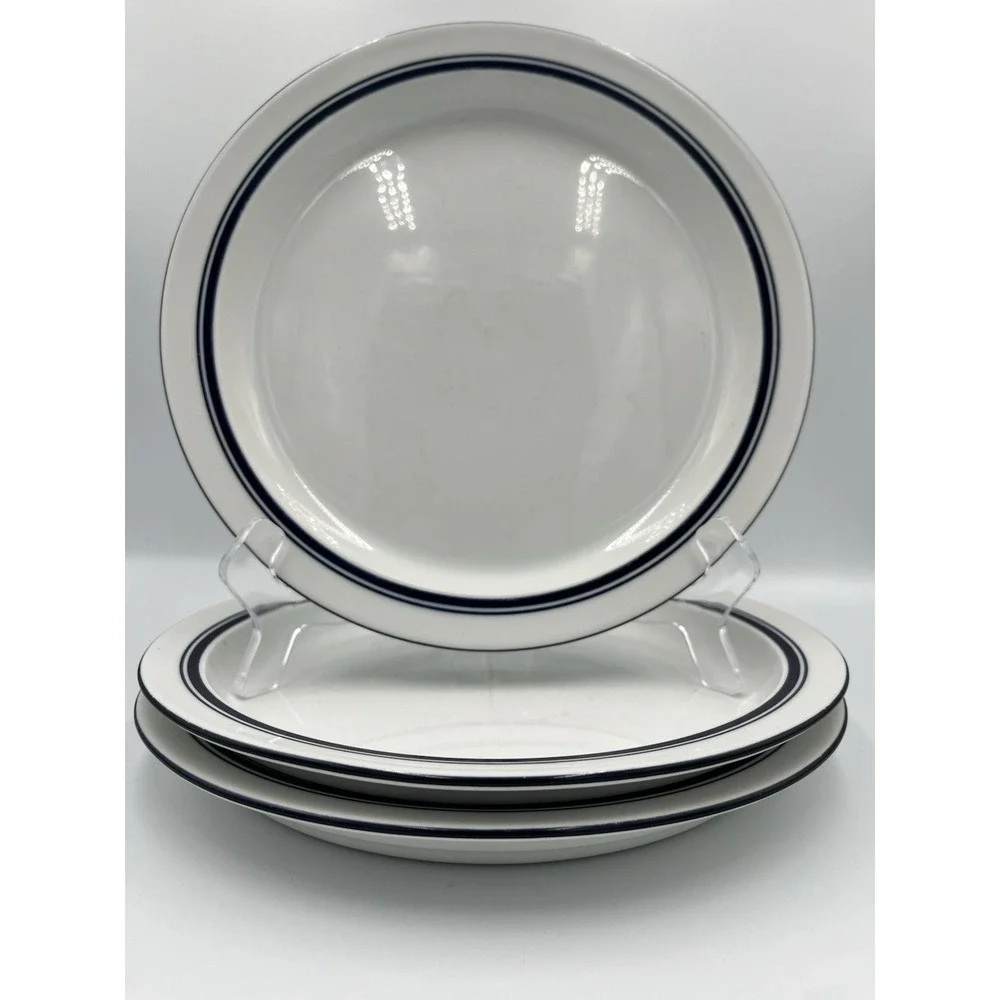 Dansk Bistro Christianshavn Blue Salad Plates SET OF 3 Portugal 8 3/4